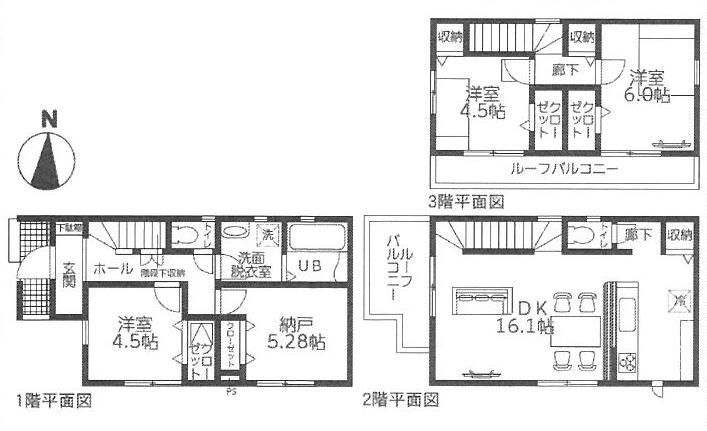 安佐南区 構造:木造土地面積:85.62平米 ( 25.9坪 ) 建物面積:95.24平米 ( 28.81坪 )