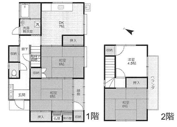 安佐北区 構造:木造土地面積:220.7平米 ( 66.76坪 ) 建物面積:83.87平米 ( 25.37坪 )