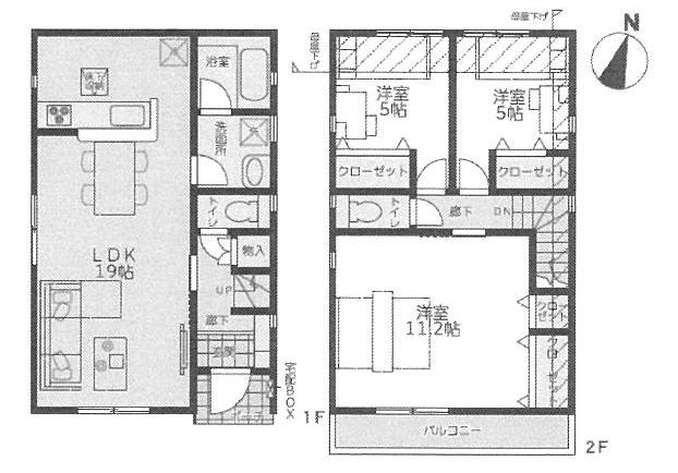 安佐南区 構造:木造土地面積:99.67平米 ( 30.15坪 ) 建物面積:90.72平米 ( 27.44坪 )