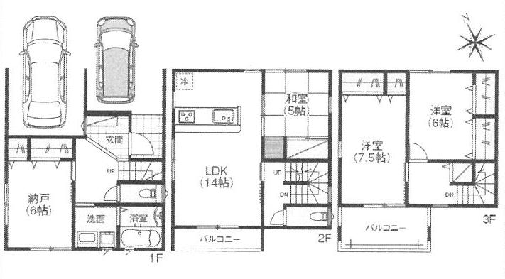 安佐南区 構造:木造土地面積:78平米 ( 23.59坪 ) 建物面積:119.07平米 ( 36.01坪 )